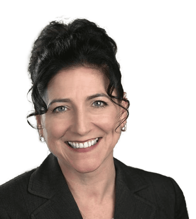 Portrait of a smiling woman with dark hair, wearing a black blazer (professional headshot).